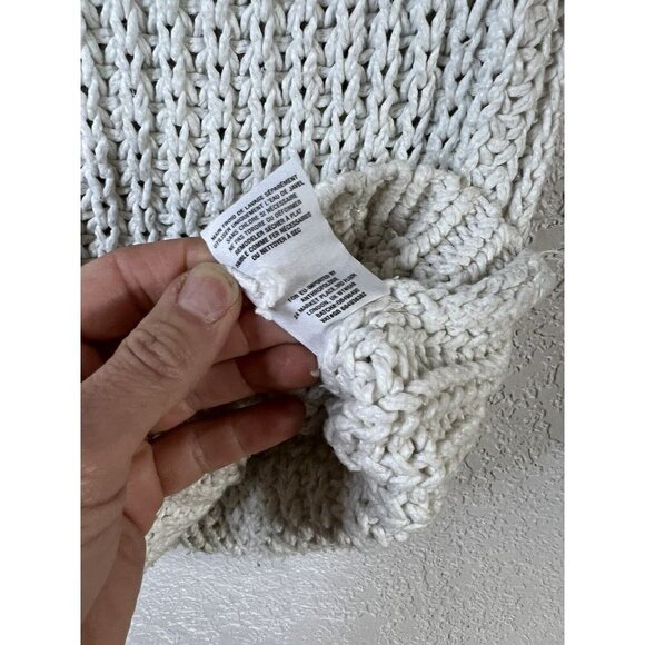 Moth Anthropologie Sleeveless Sweater Mock Neck White Small Heavy Knit Z - Picture 5 of 8